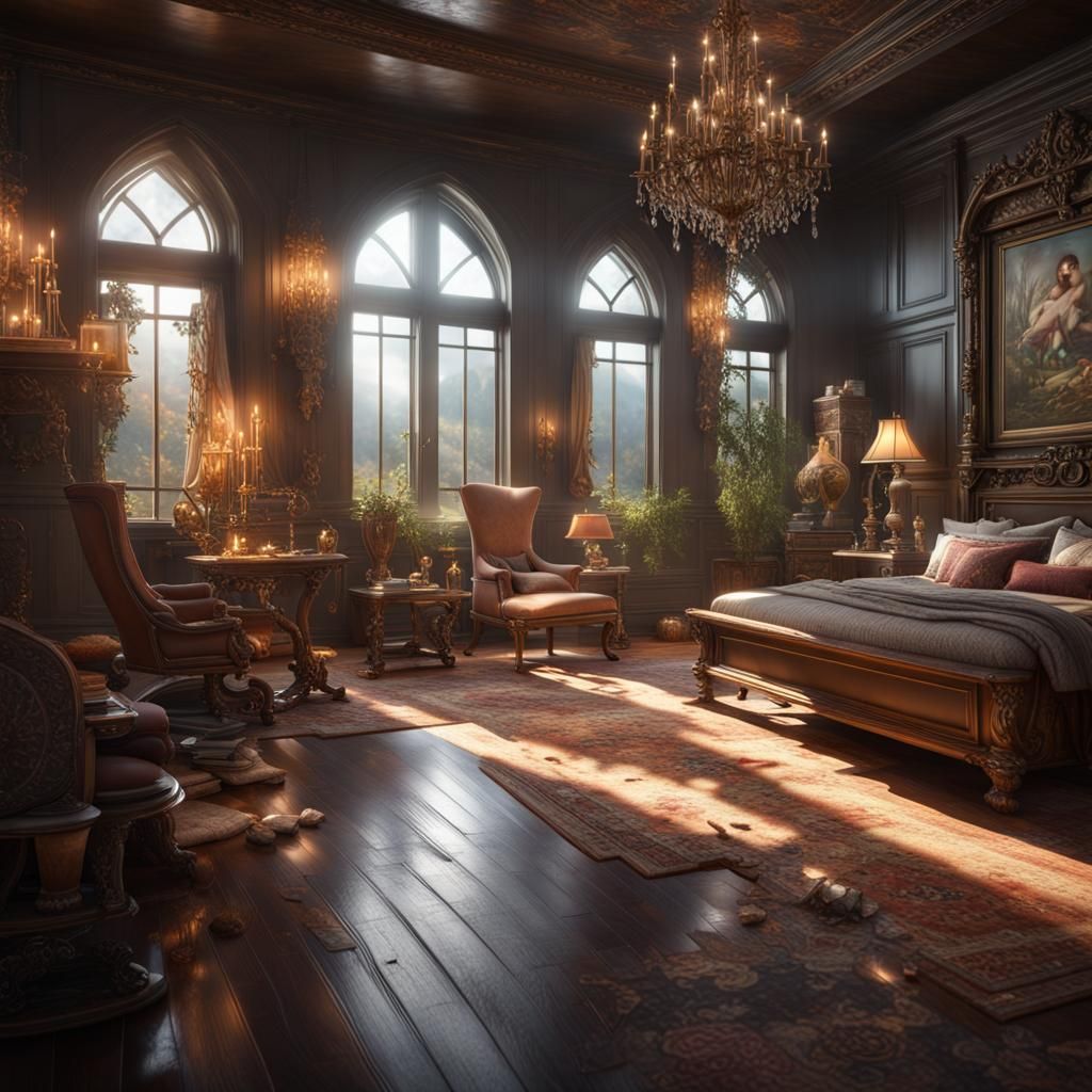 Dreamlike Computer Room Interior in 8k Resolution