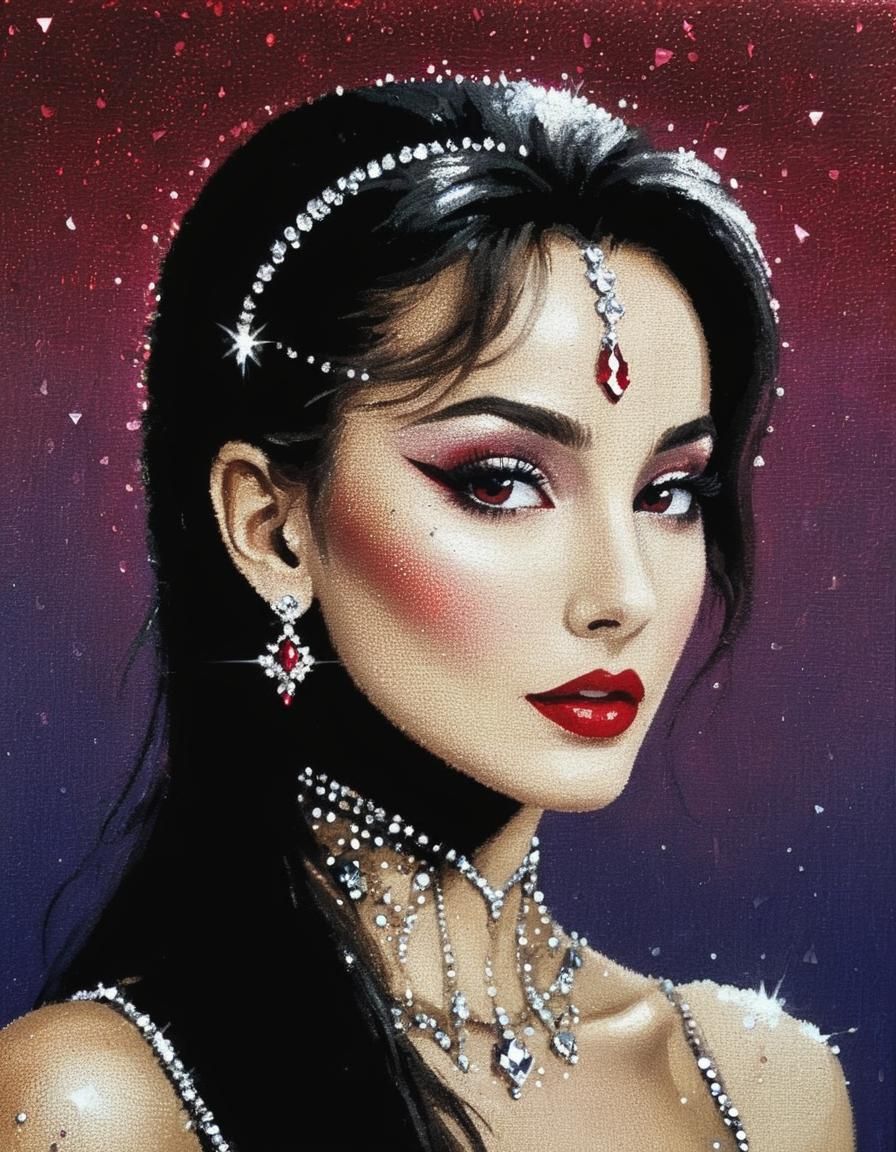 Abstract Glassy Screen Painting with Dynamic Threads