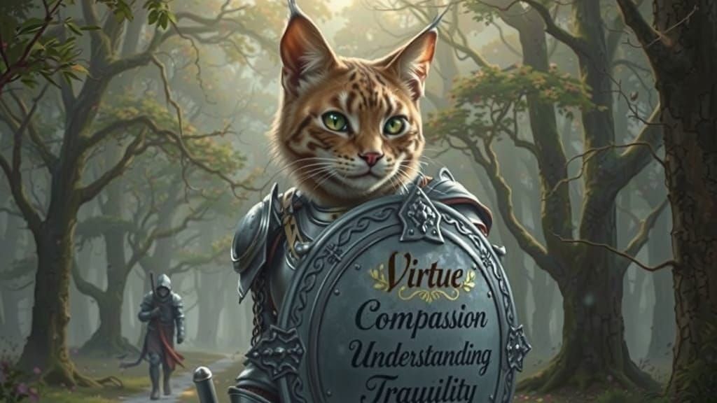 CAT FOLK TABAXI ATRUACHA (COMPASSION) CLERIC BEARING THE ATR...