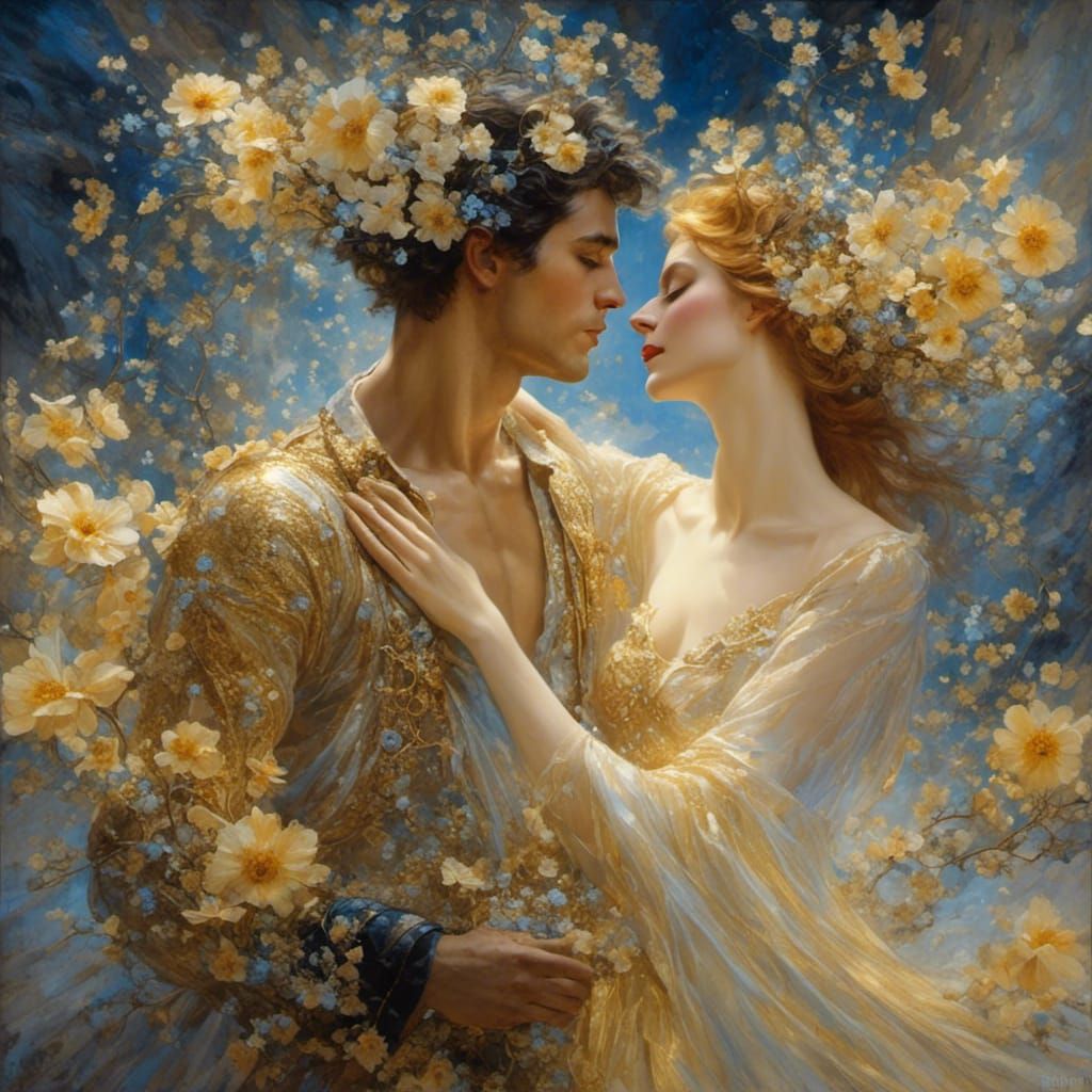 Hyperreal Image of a Couple in Love