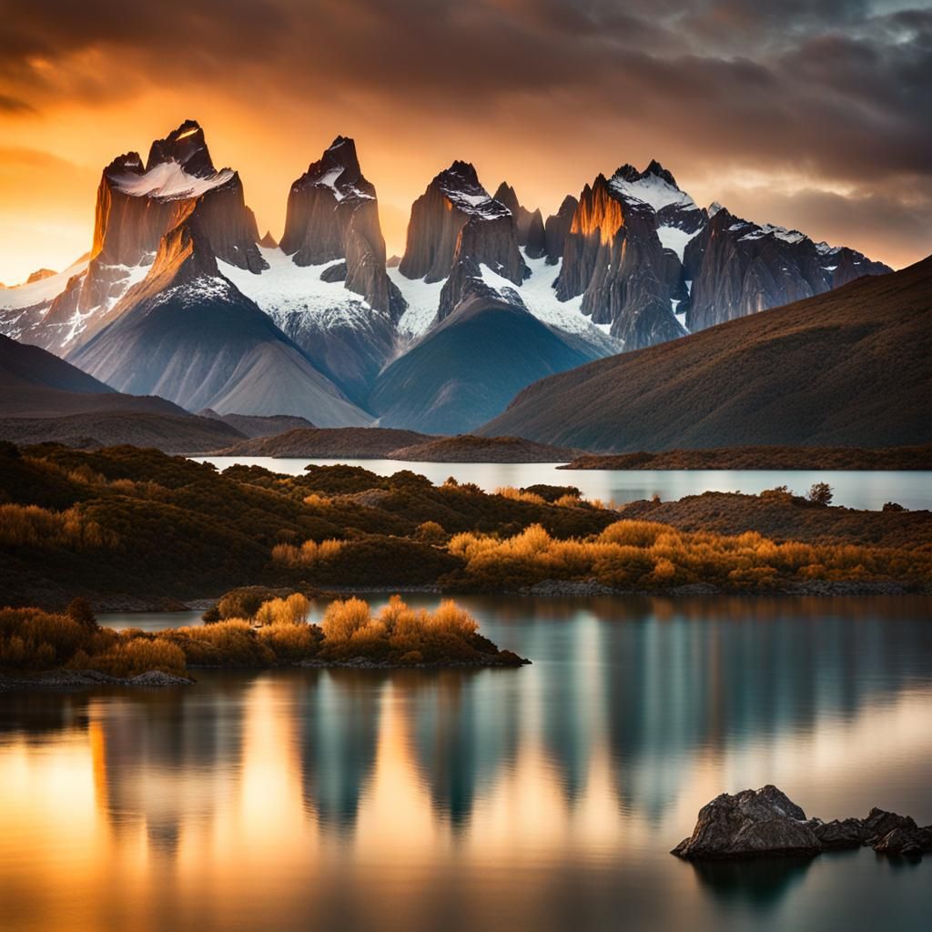 Torres del Paine Landscape Photography at Sunrise