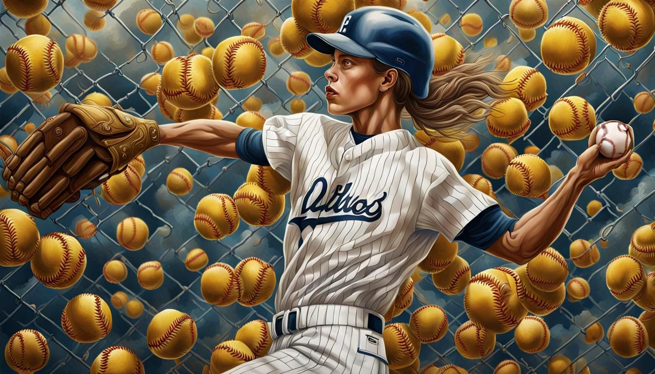 Baseball Players in Action: Vivid and Detailed Illustrations