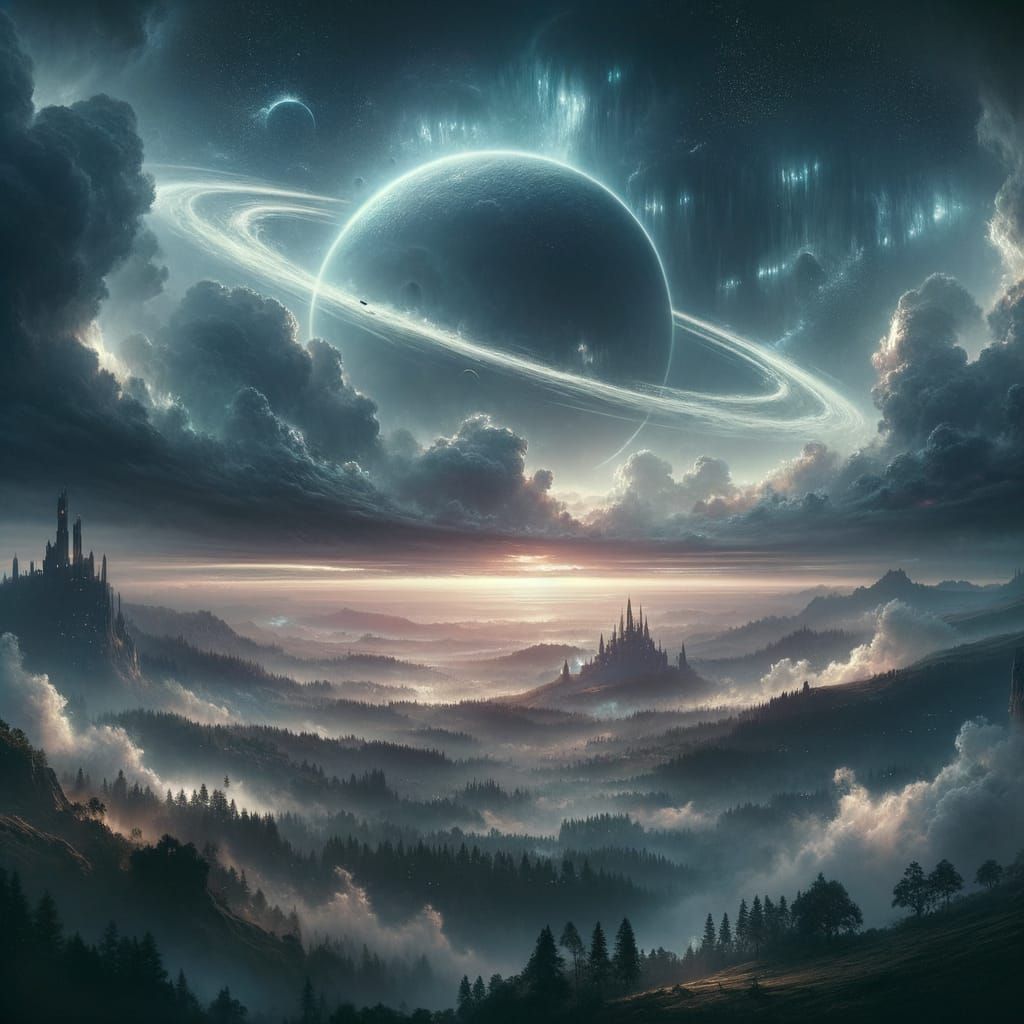 Ethereal Fantasy Realm in 4K: Swirling Clouds and Celestial ...