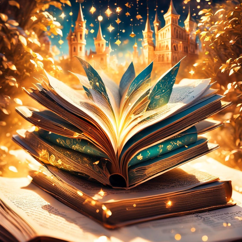Enchanted Book with Shimmering Gilded Edges