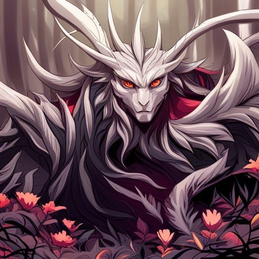 Anime Forest Beast Digital Illustration in 16k