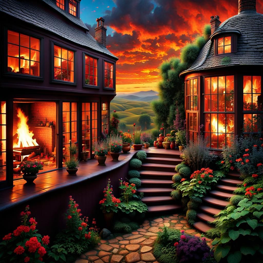 Dream House on a Hill: Fantastical Concept Art