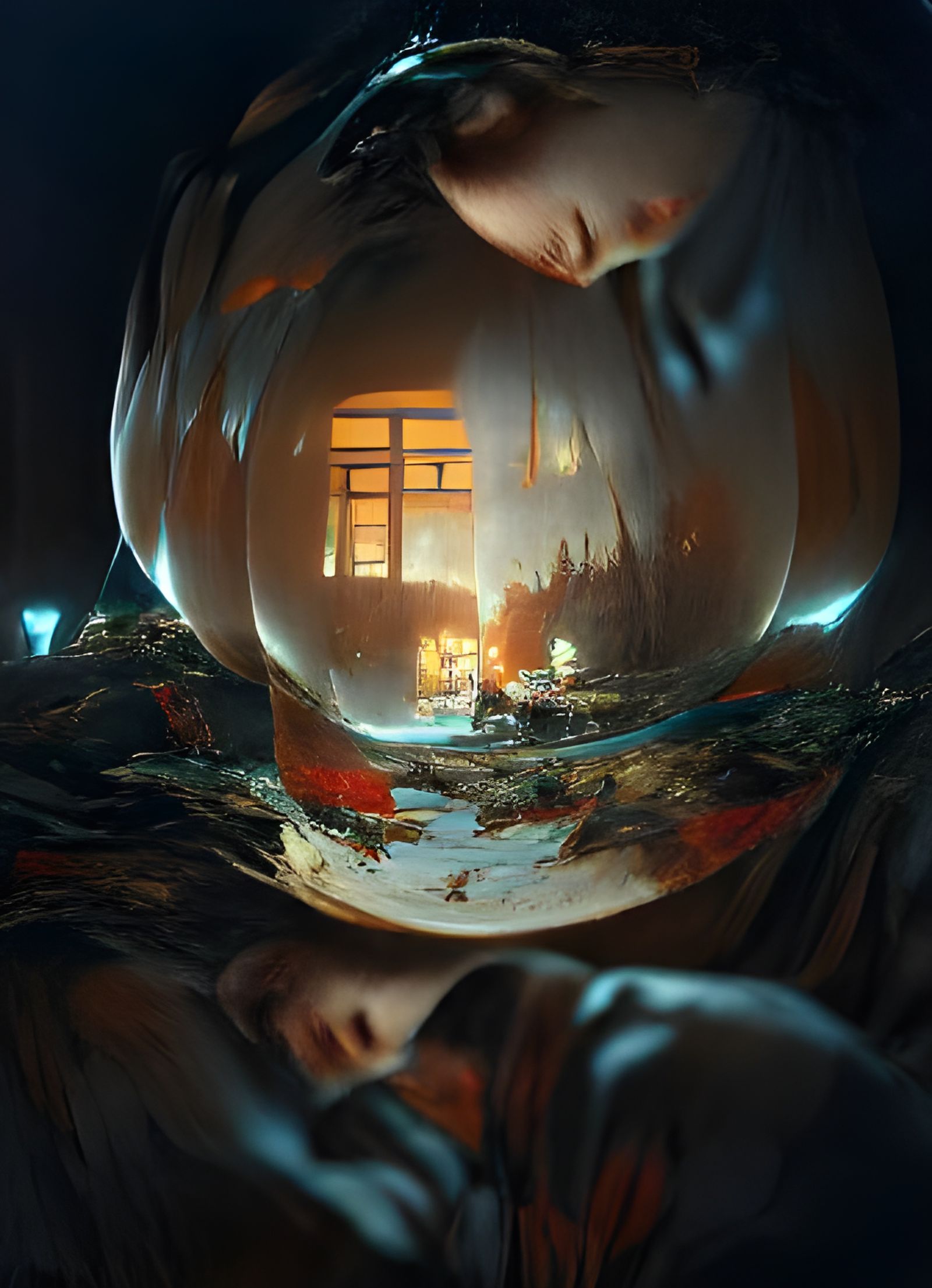 Creepy Pumpkin Carving in Romanticism Style