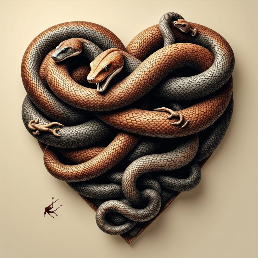 Hyperreal Heart Full of Snakes