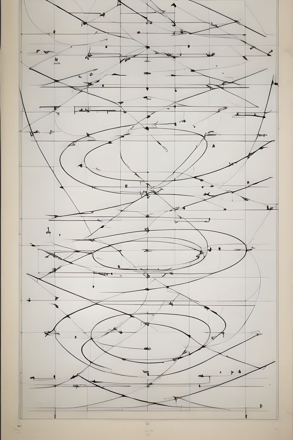 Complex Graphic Score in Black and White