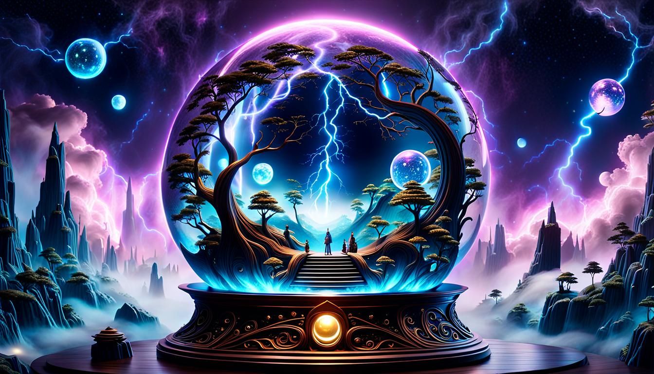 Miniature Fantasy World in Magic Orb