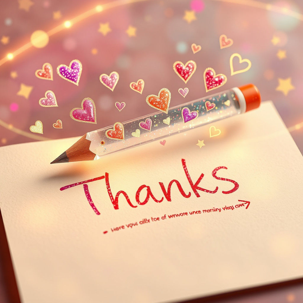 Whimsical Glass Magic Pencil in a Dreamy, Enchanted Atmosphe...