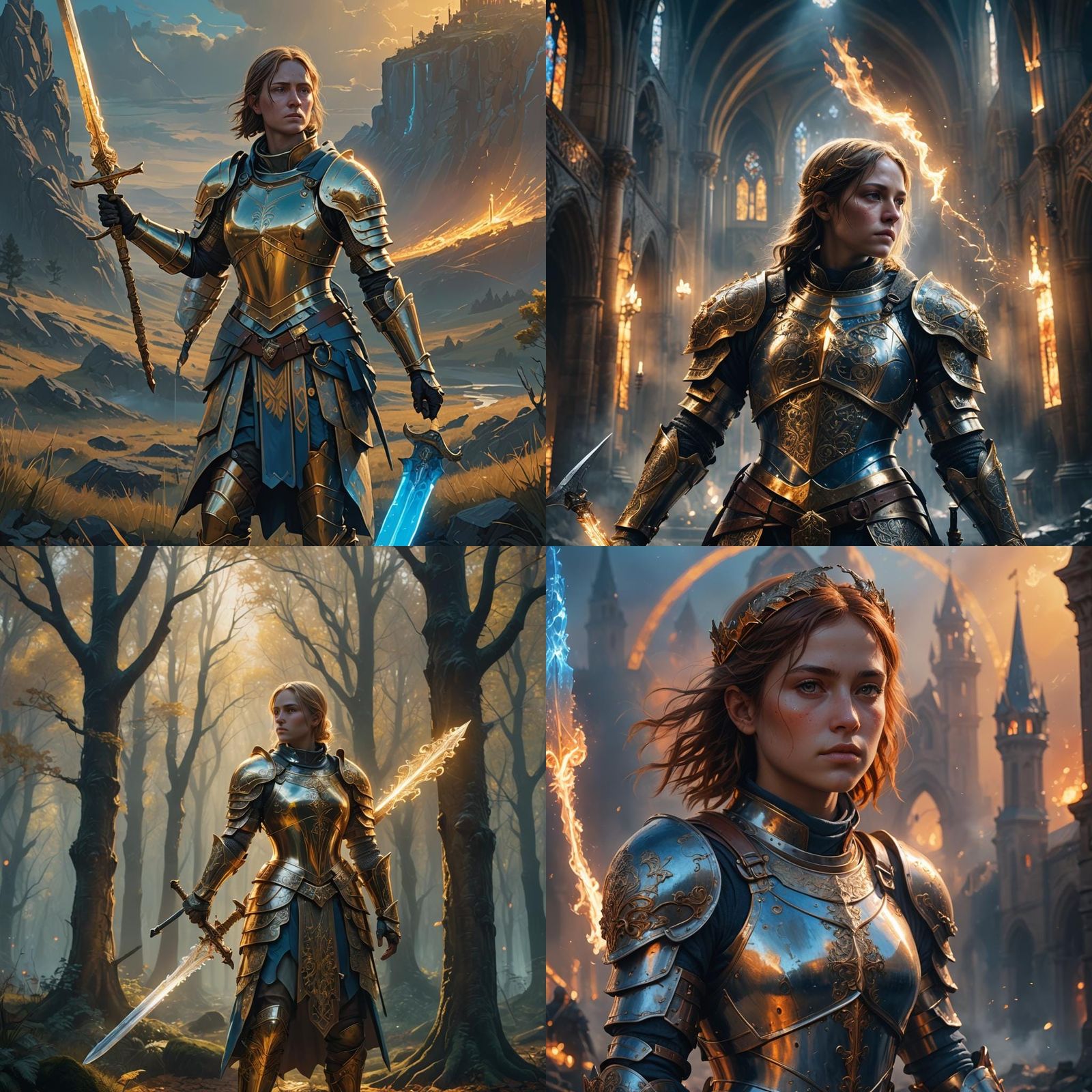 Modern Joan of Arc in Detailed Matte Painting