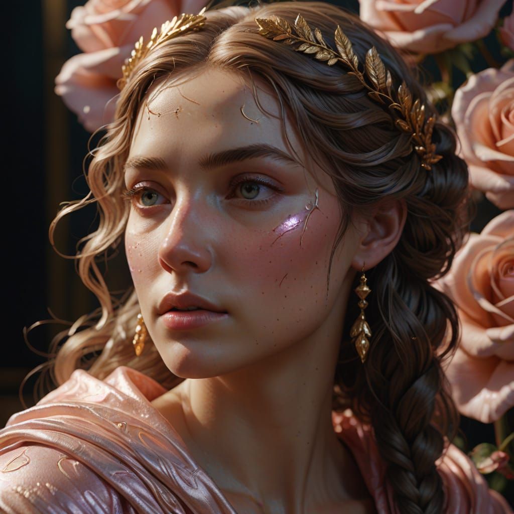 Hyper-Realistic Wax Sculpture of Aphrodite in a Dreamlike La...