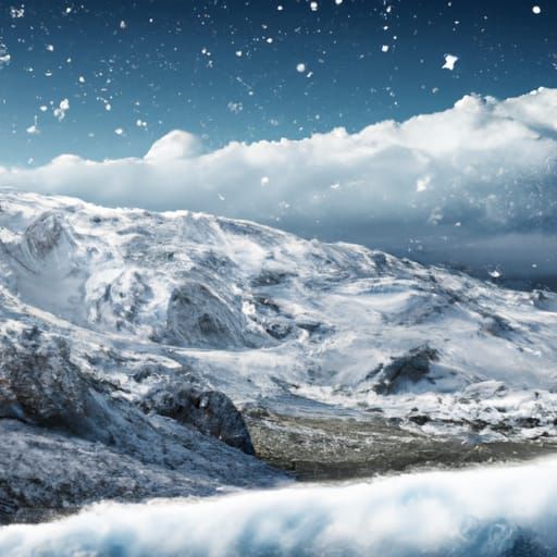 Snowy Australian Landscape: Matte Painting