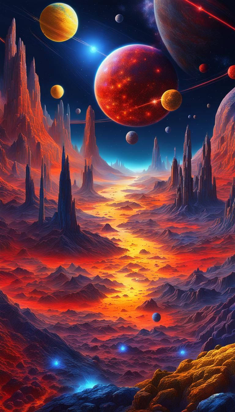 Exotic Human Colony on Alien Planet: Astral Illustration