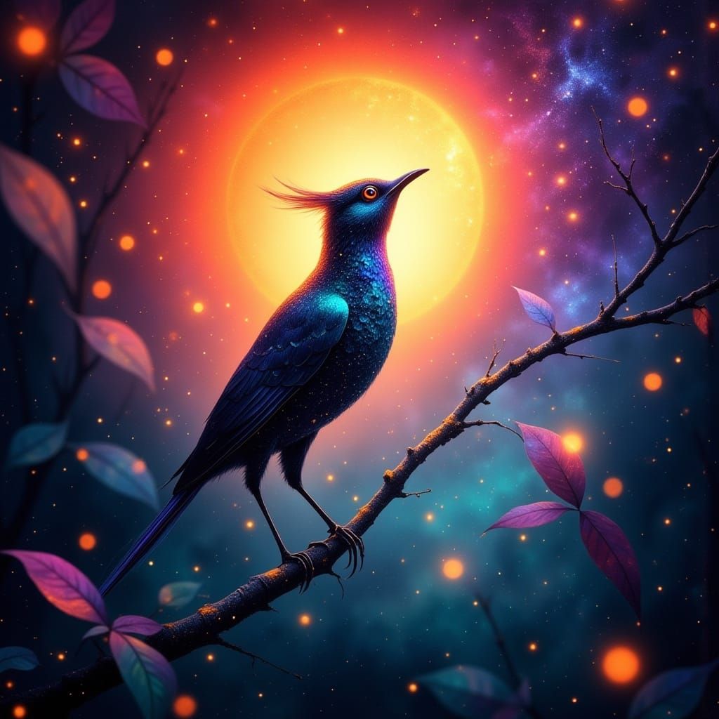 An iridiscent small bird 4