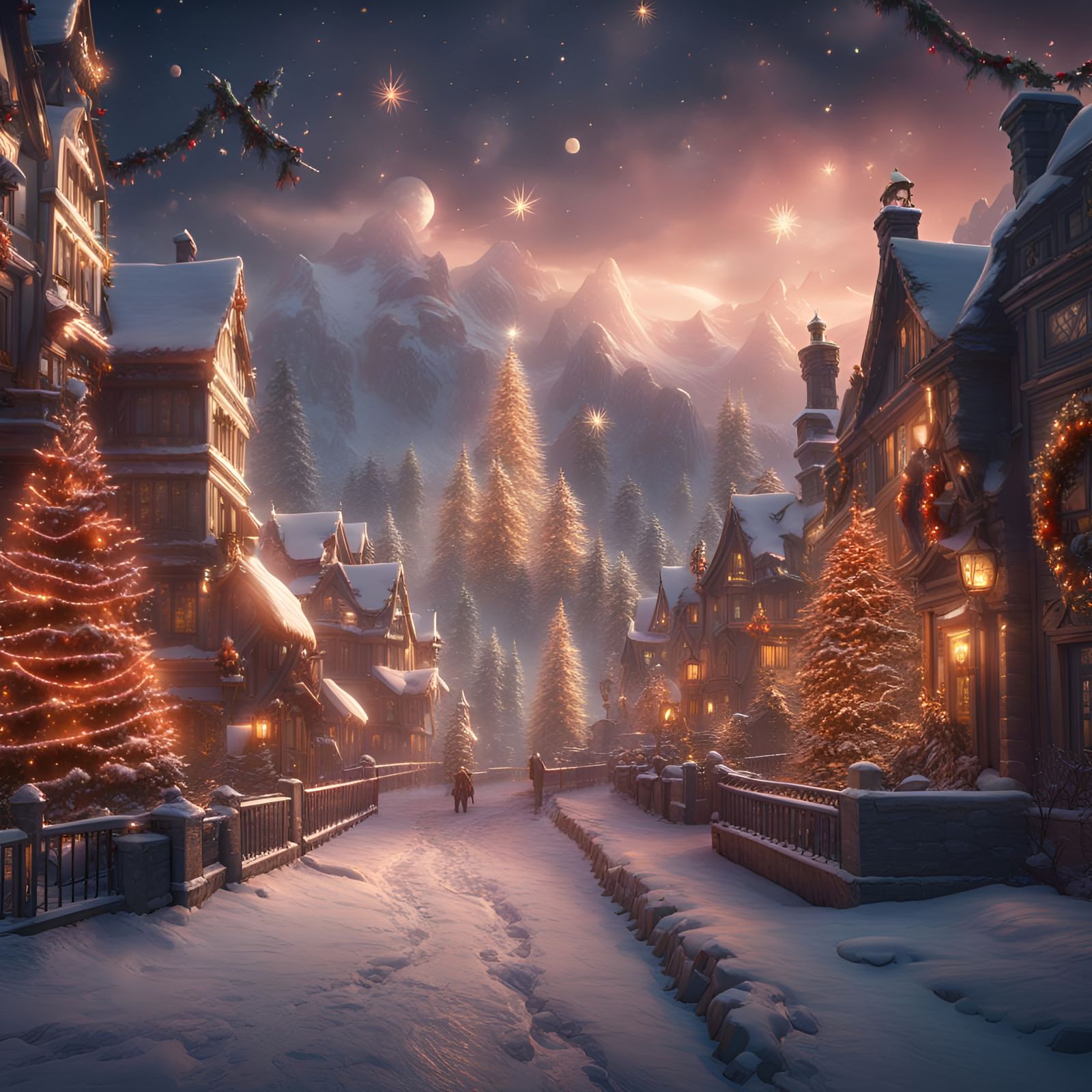 Festive Christmas and New Year 2024 Celebration