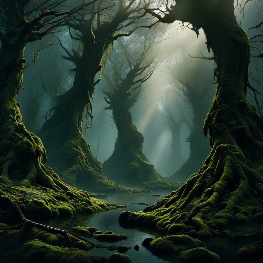 Mystical Forest of Ancient Elven Realm