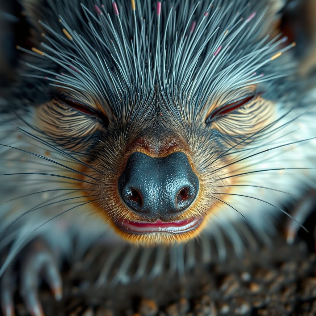 Close-up of a spalax MOLE face