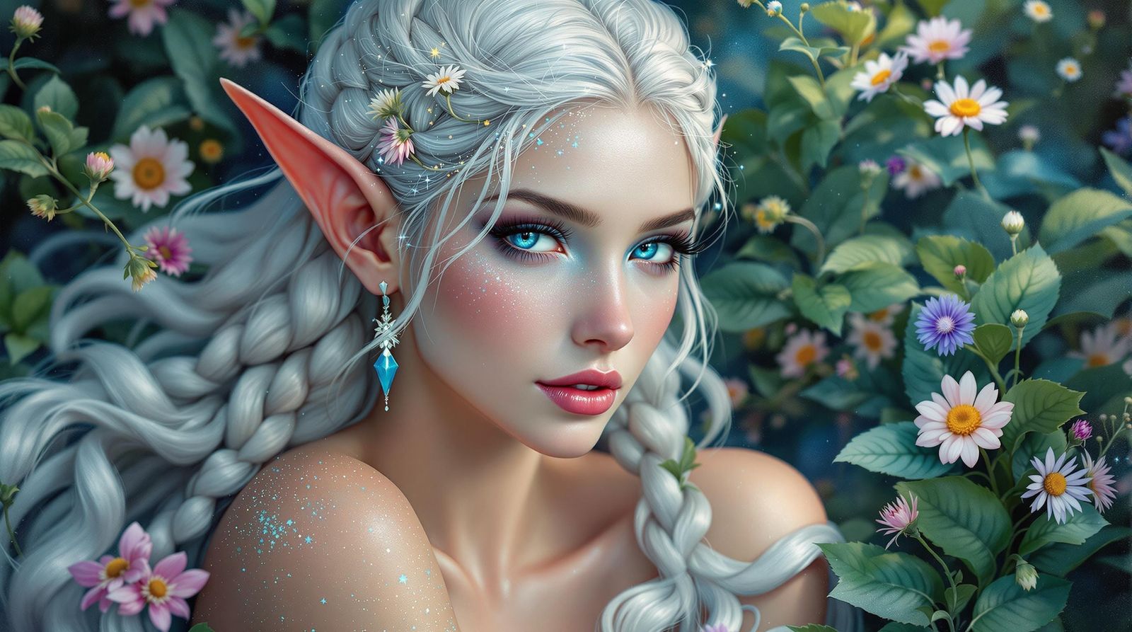 Enchanting Slavic Fairy in Pastel Hues