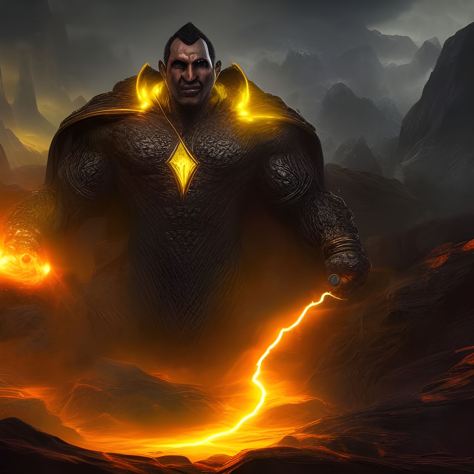 Black Adam Fantasy Concept Art in Unreal Engine
