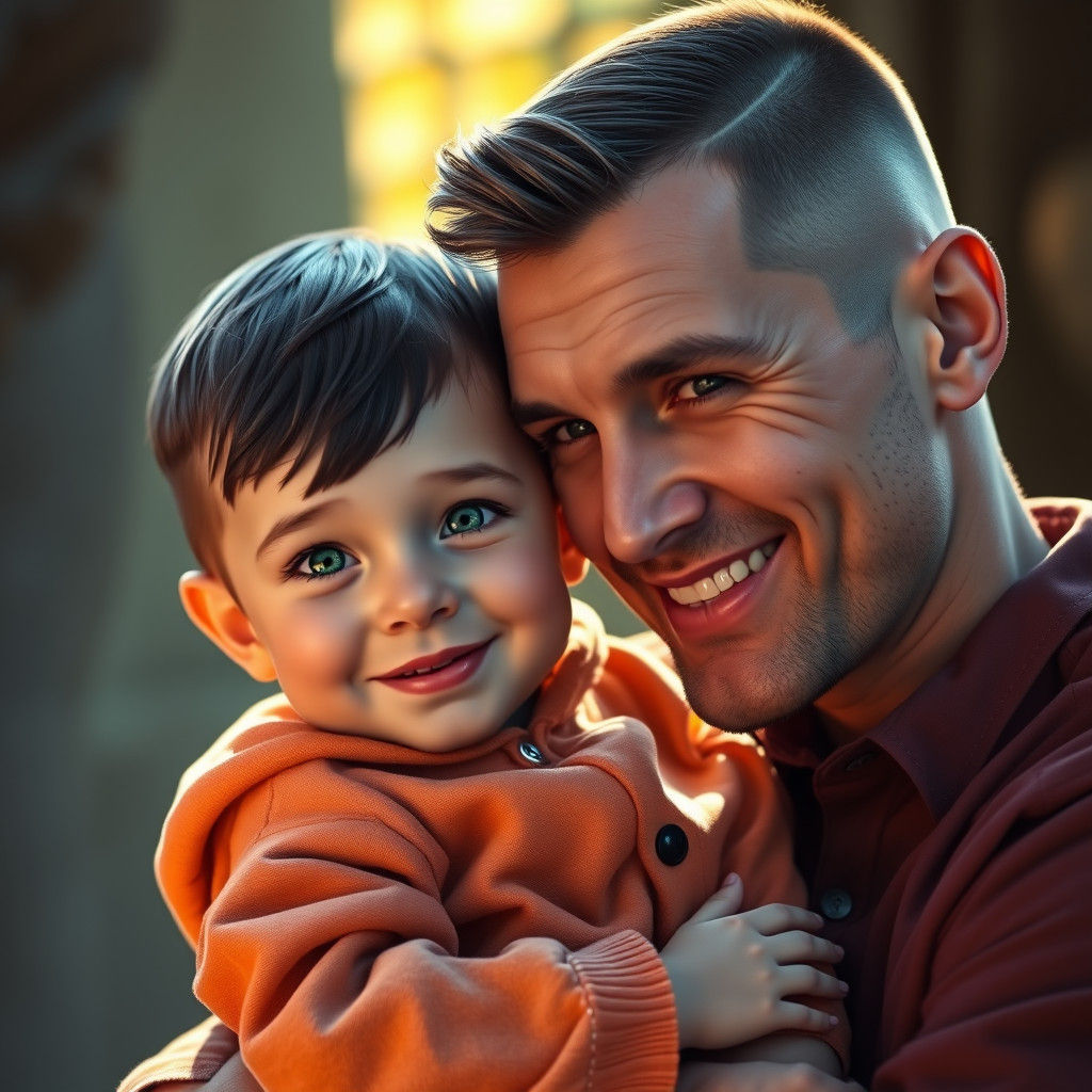 Father and Son Duo in a Heartwarming Matte Painting