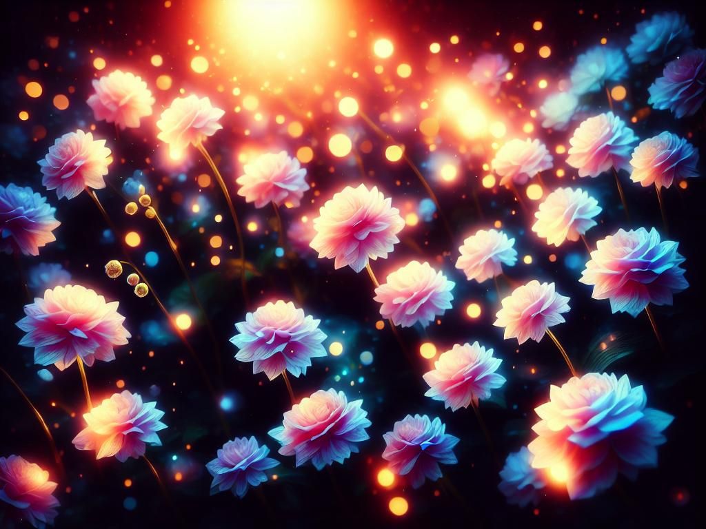 Fauvist Watercolor of Delicate Blue Flowers