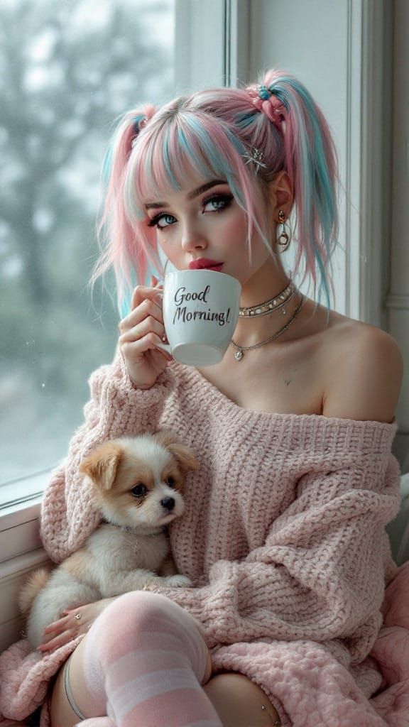 Punk Princess Morning Serenity in Pastel Hues