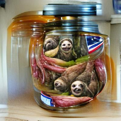 Jar of Pickled Sloths: A Surreal Still Life