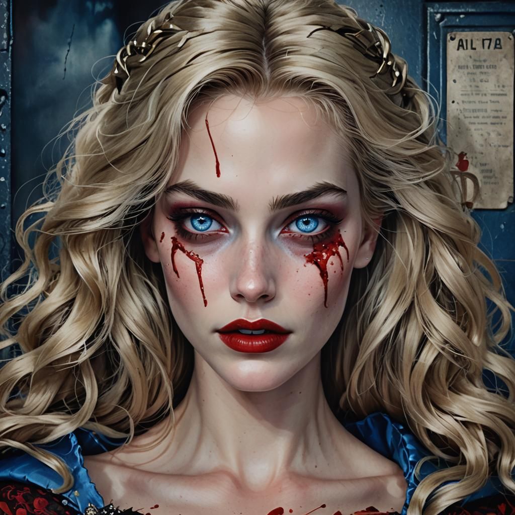 Sleeping Beauty's Defiant Mugshot: Detailed Fantasy Art