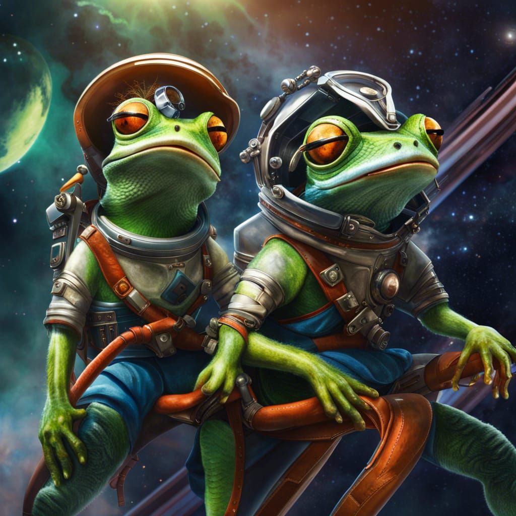 Frog space pirate cowboys
