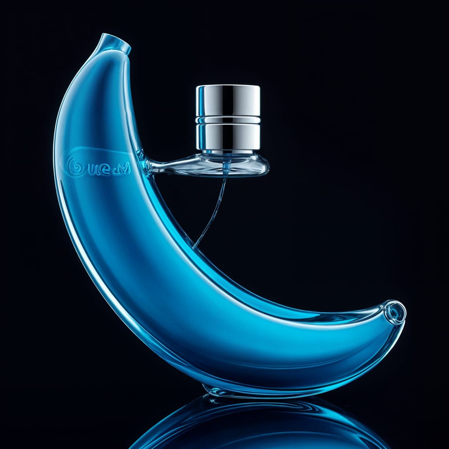 Luxury Blue Aftershave in Unique Banana-Shaped Bottle