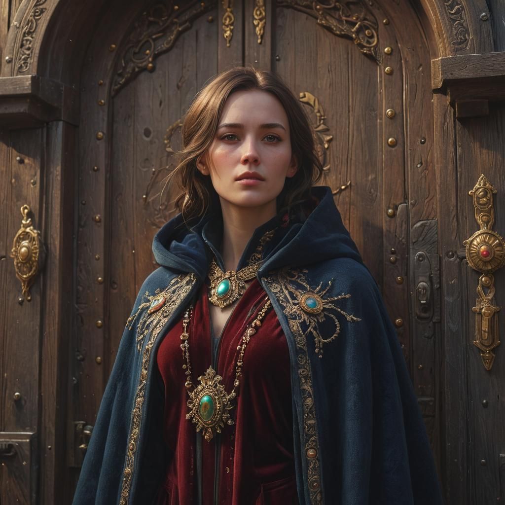 Woman in Velvet Cloak Concept Art