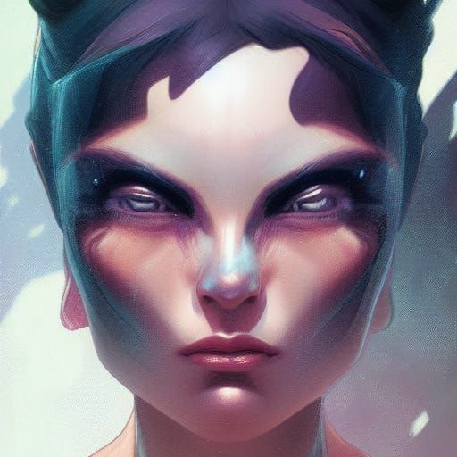 Alienated Portrait in Hyperdetailed Digital Art Style