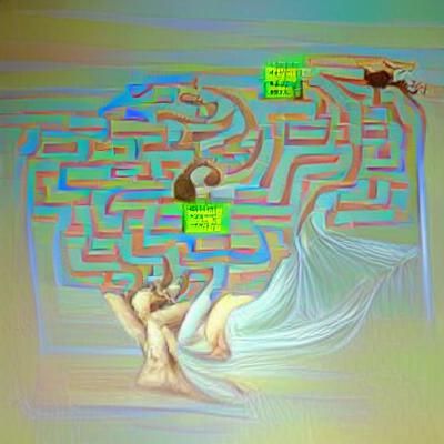 AI's Abstract Illustration of Free Will
