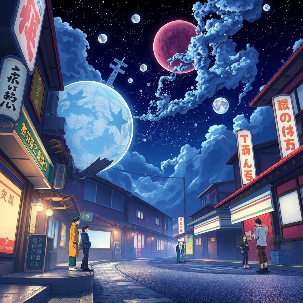 Japanese Anime Masterpiece in Flat Cel-Shaded Style