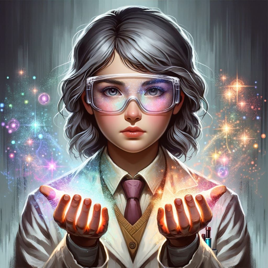 Magical Scientist Avatar Conducting Experiment