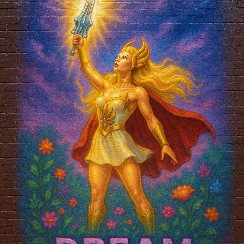 She-Ra Mural Exuding Golden Energy