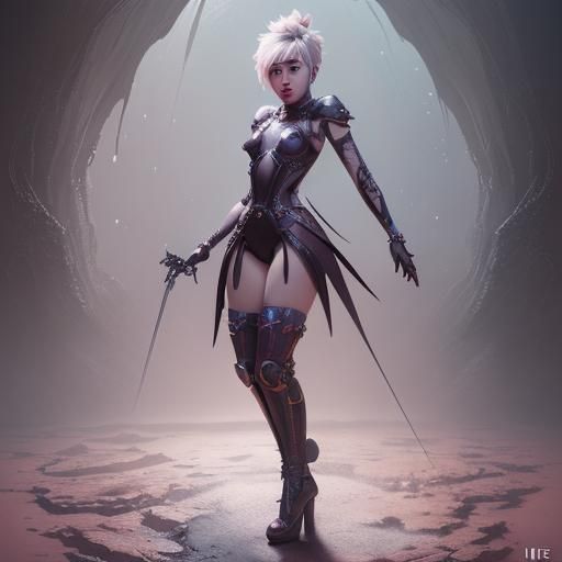 Hyperrealistic Miley Cyrus as St. Valentine Chibi