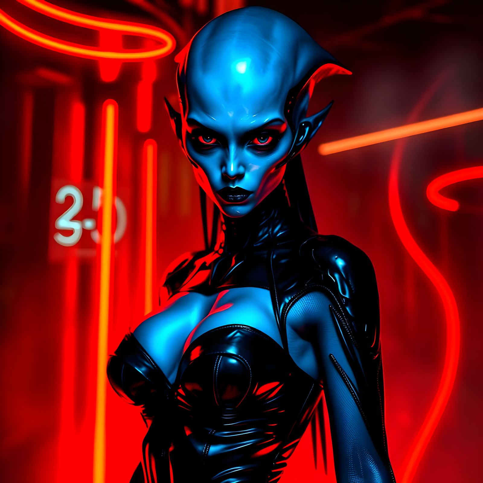 Cyberpunk Goddess of Deception