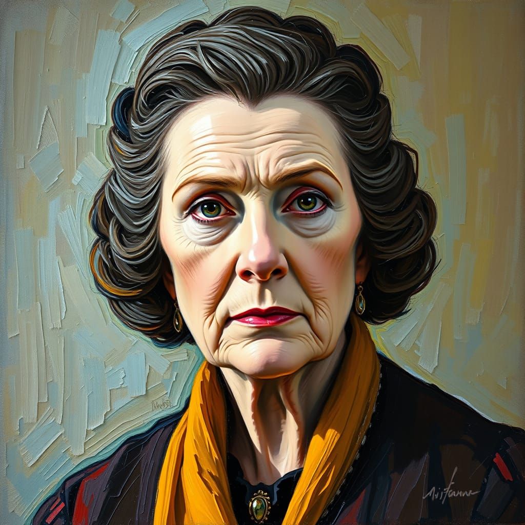 Dolores Umbridge Portrait in Neo-Impressionist Style