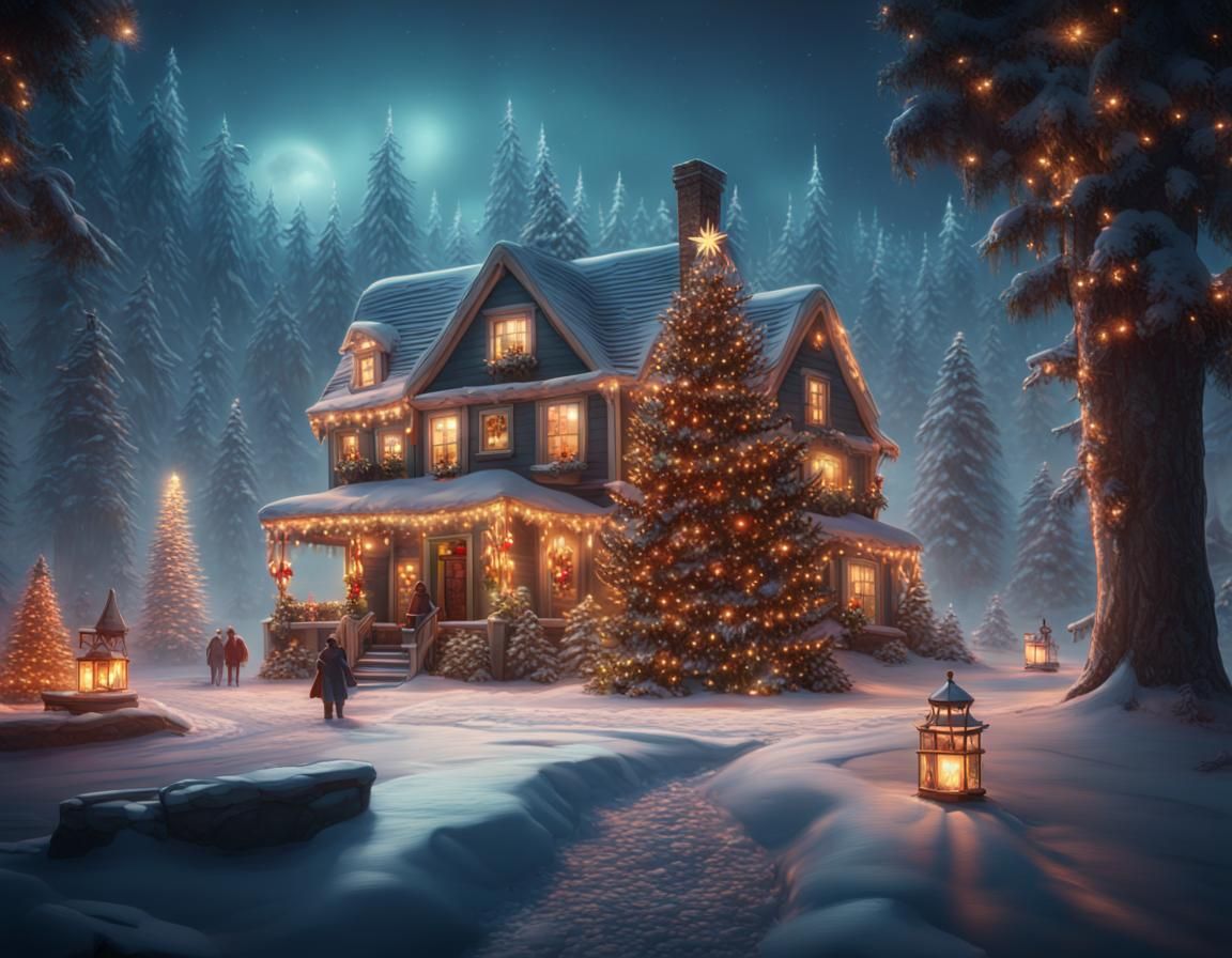 Griswold Family Christmas: Detailed Matte Painting