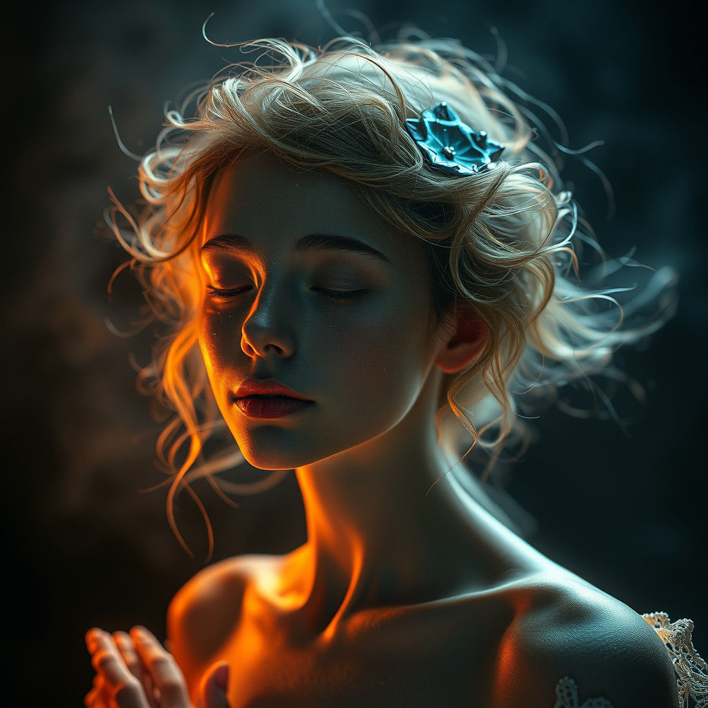 Ethereal Being Exuding Serenity in Cinematic Style