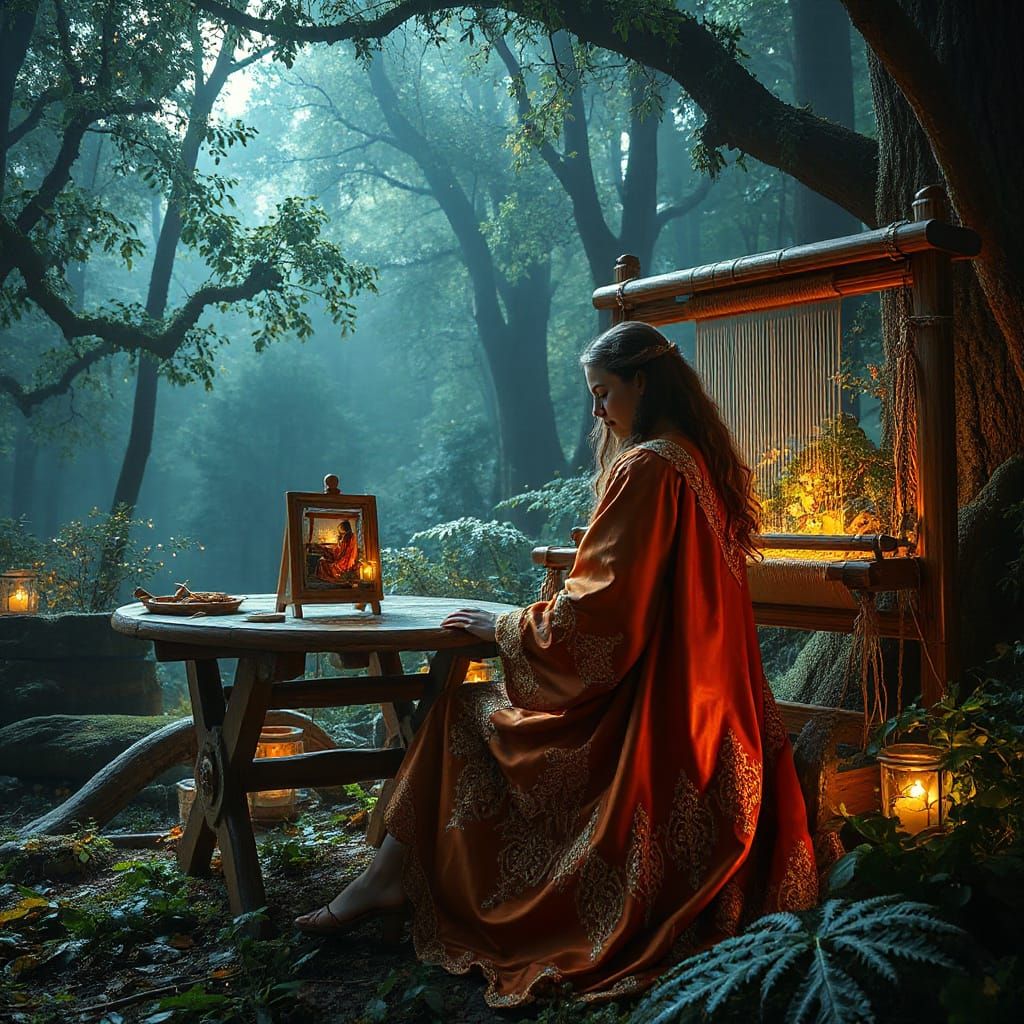 A Serene Enchanted Weaver in Infinite Loop