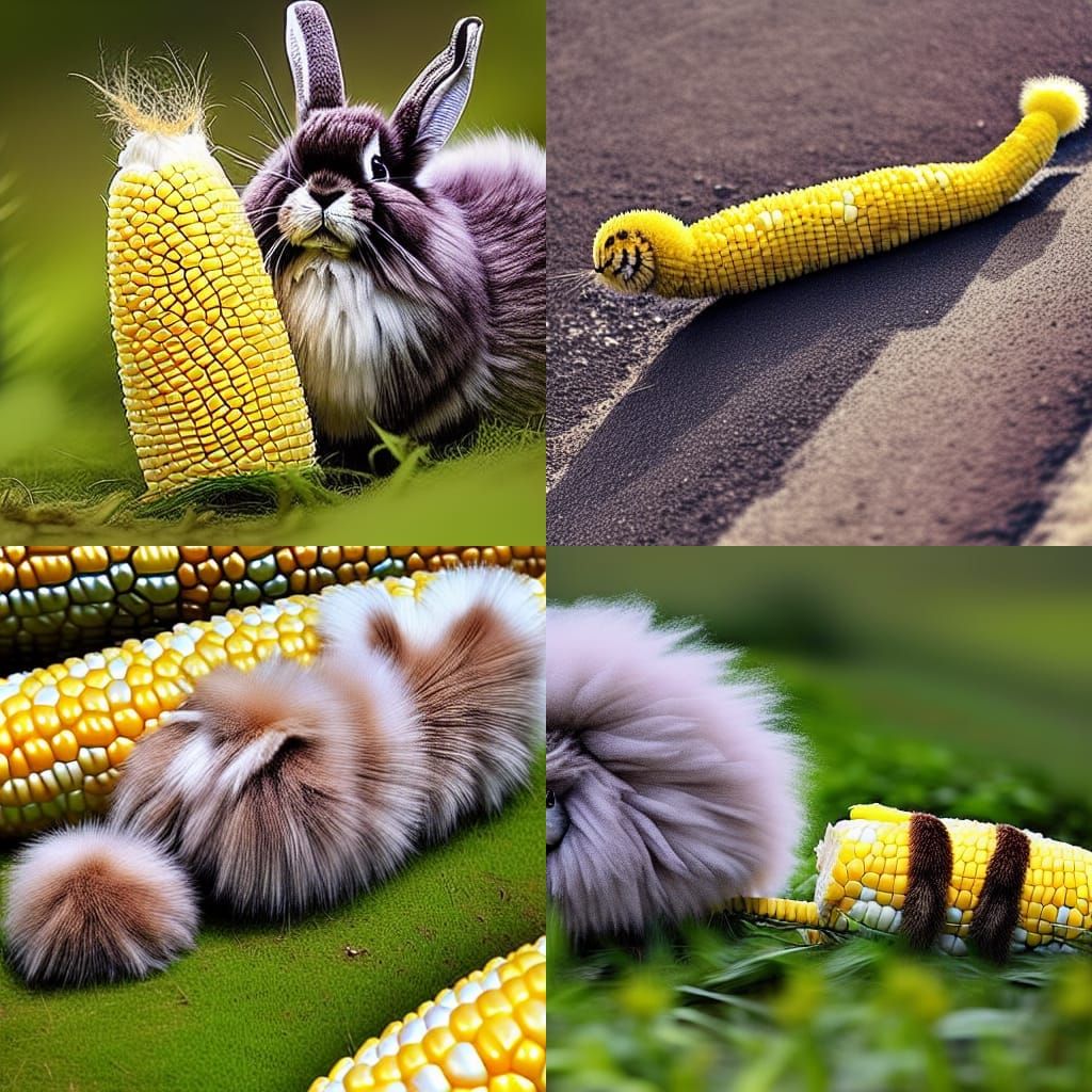 Caterpillar Corn Cat Marching: Microscopic Tachisme Photo