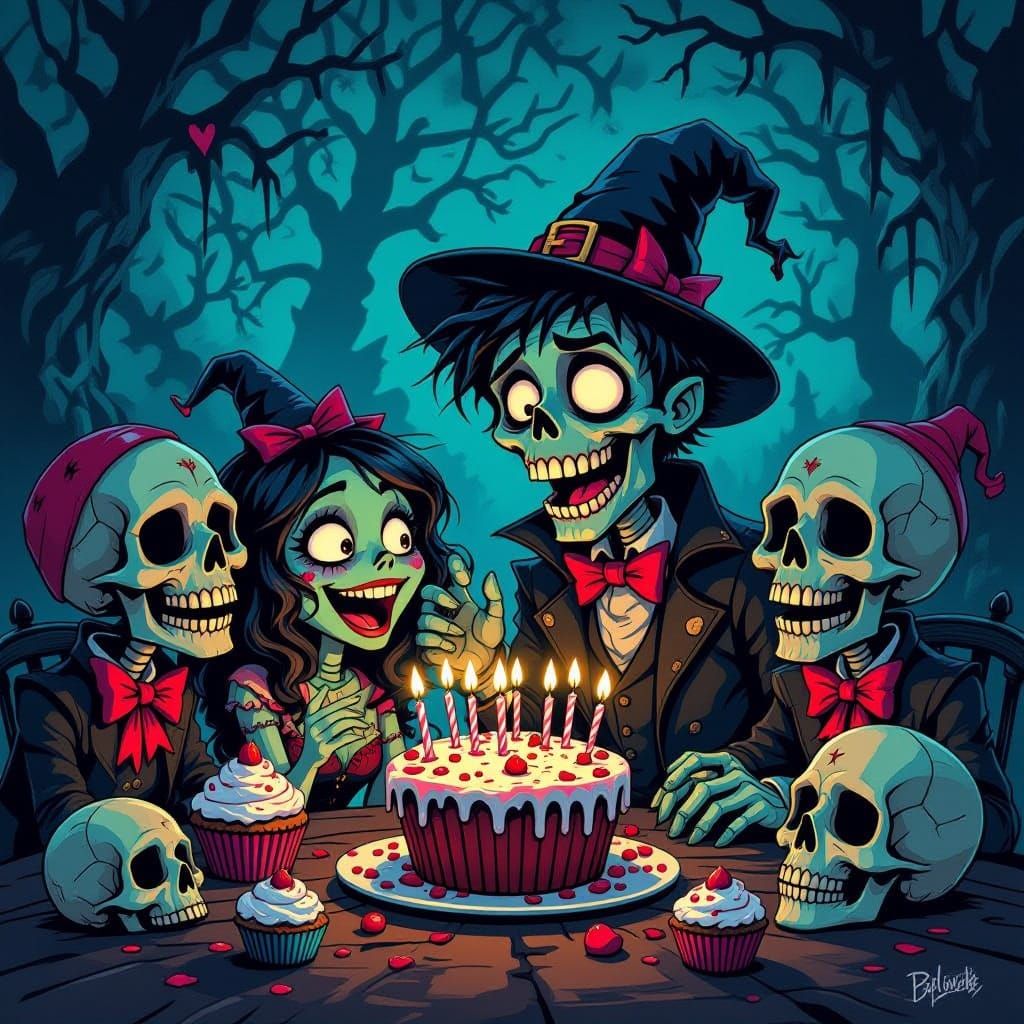 Gothic Whimsy Zombie Birthday Party