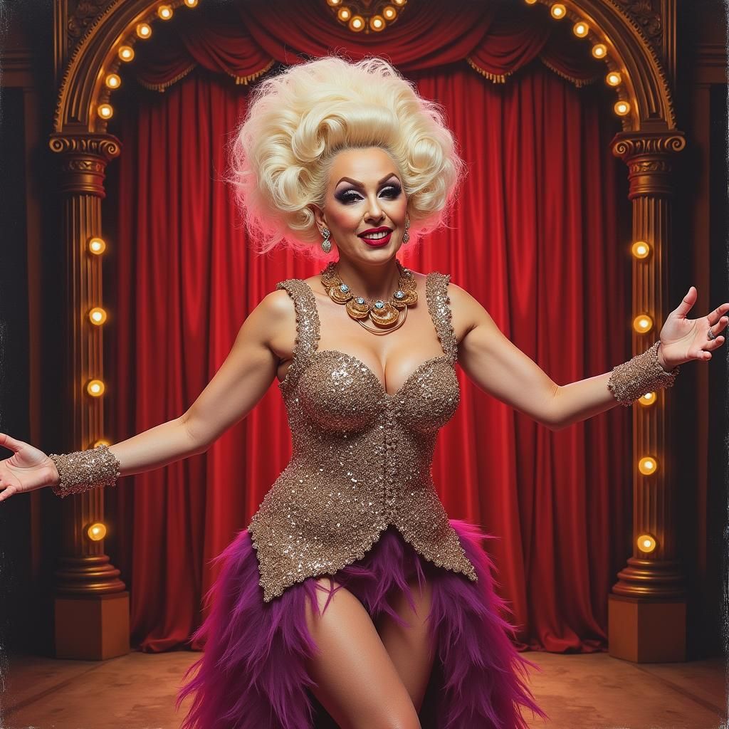 Elderly Drag Queen Poses Like Taylor Swift