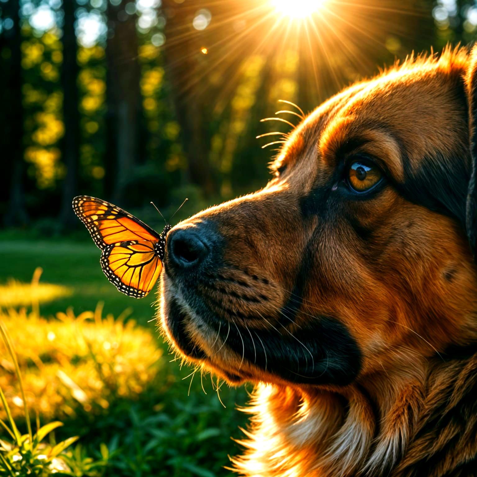 Ethereal Monarch Butterfly Portrait in Cinematic Film Still