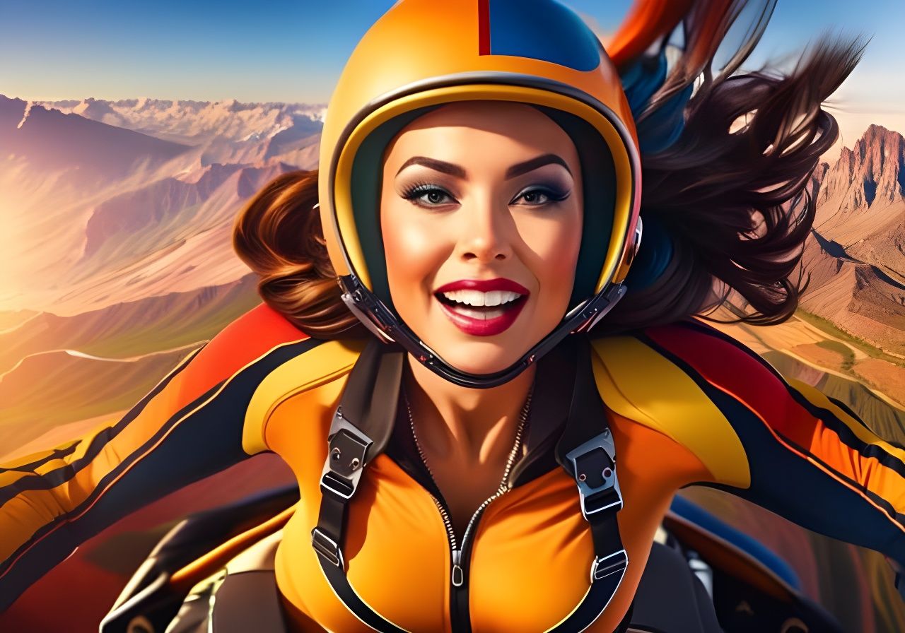 Skydiving over the Mountains