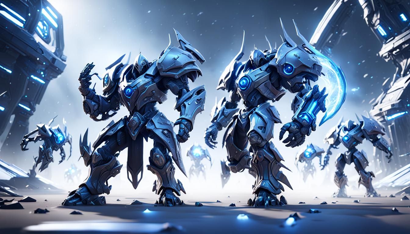 Futuristic Football Battle with Sci-Fi Heroes